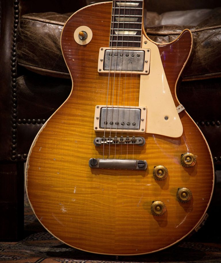 Gibson ’59 Les Paul Standard Reissue Heavy Aged – Faded Peach Burst Music Shop Bretagne