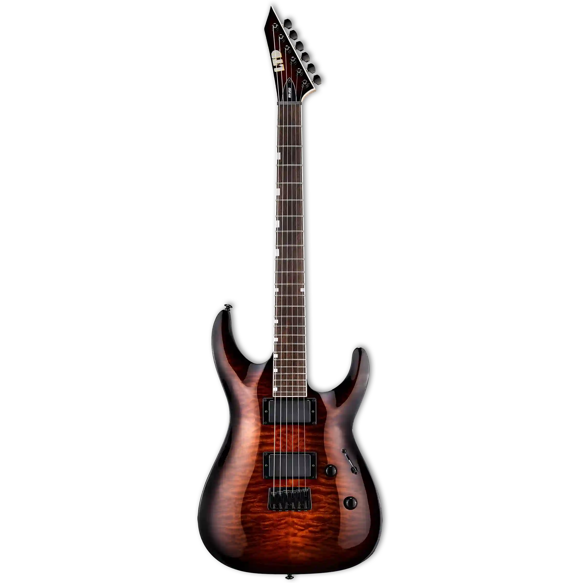 LTD MH 200 HT QM Dark Brown Burst