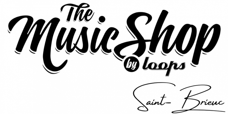 logo music shop noir